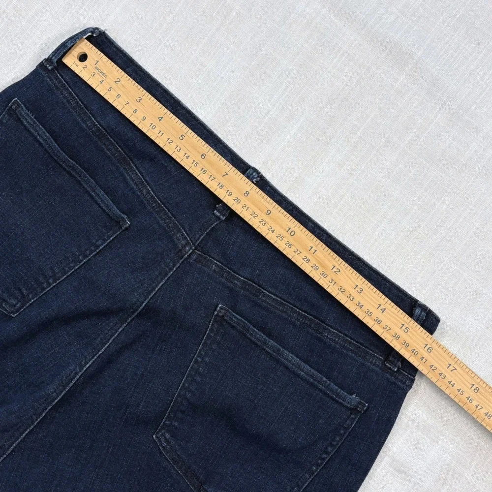 Talbots Flawless High-Waist Barely Boot Curvy Jeans 12P Dark Indigo Blue Classic